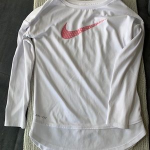 Girls White Dri-Fit Nike